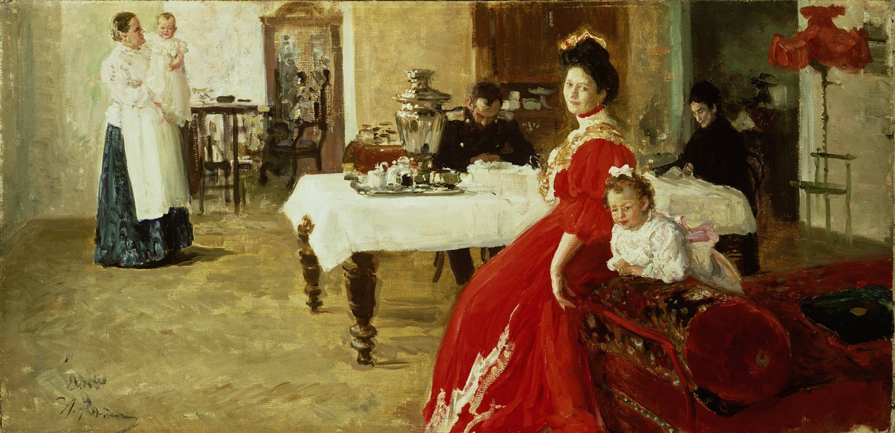 Studie av ett familjeporträtt av Ilya Efimovich Repin
