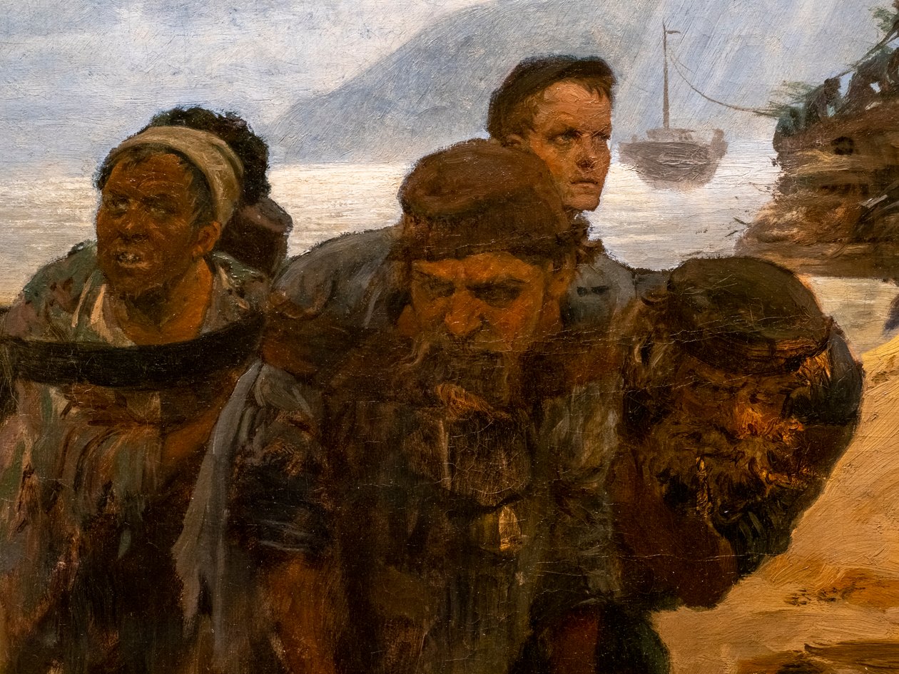 TOWERS CROSSING A FORD (detalj) av Ilya Efimovich Repin