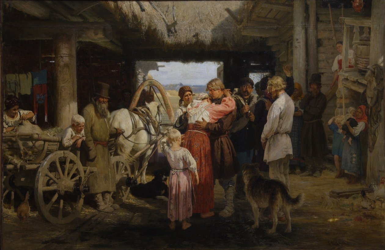 Rekrytavskedet, 1879 av Ilya Efimovich Repin