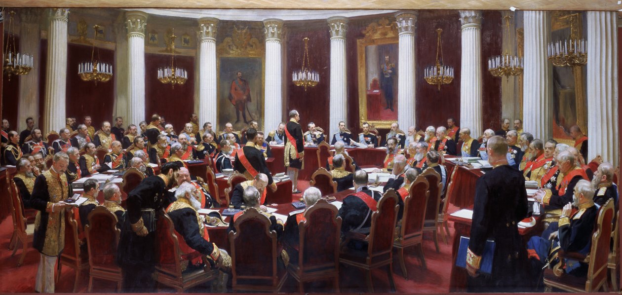 Statsrådets hundraårsjubileum i Mariepalatset den 5 maj 1901 av Ilya Efimovich Repin