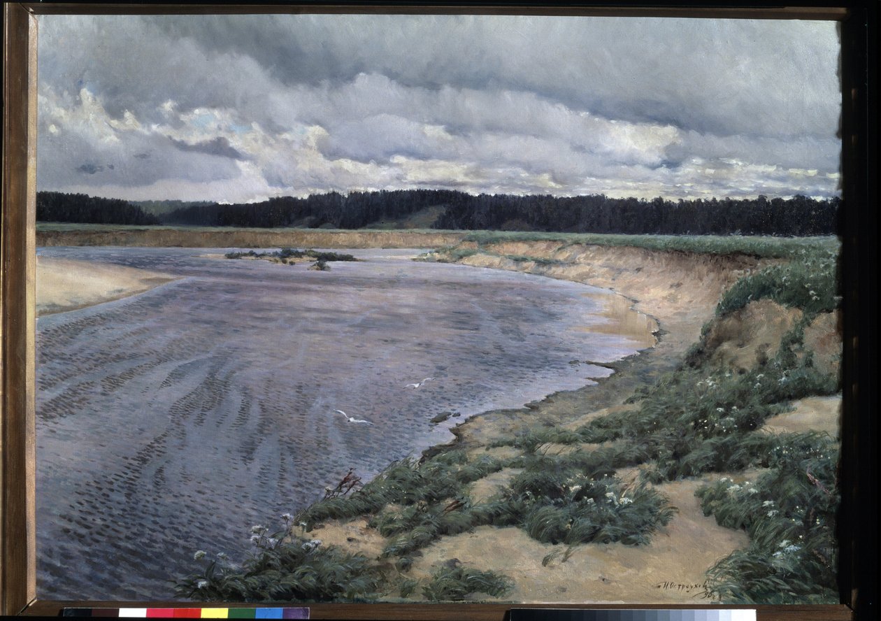 Nordvind (Siverko). Målning av Ilya (Ilia) Semenovich Ostroukhov (1858-1929), olja på duk av Ilya Ostrouhov