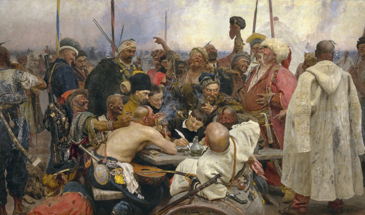 Svar från Zaporozhianska kosackerna av Ilya Efimovich Repin