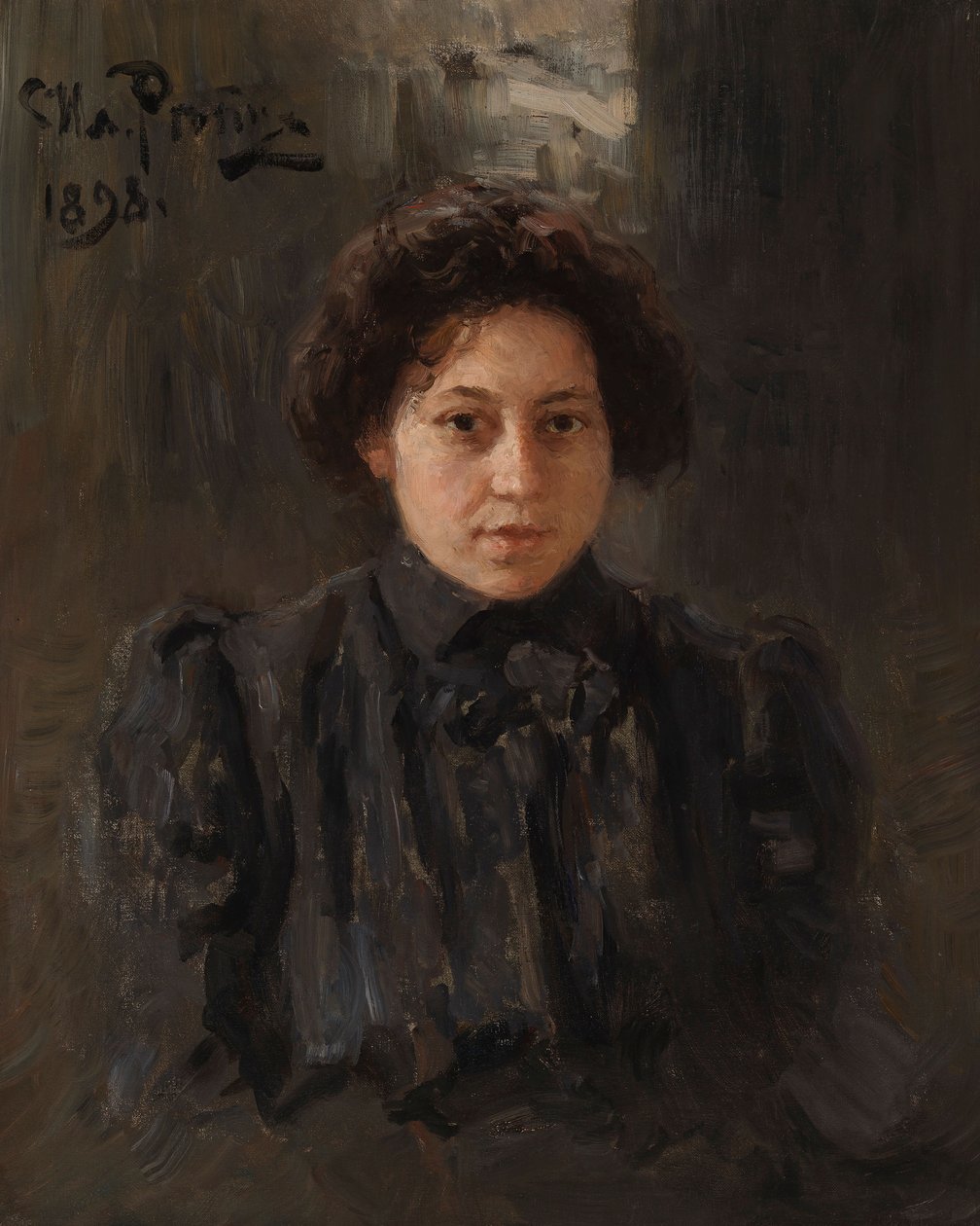 Porträtt av konstnärens dotter Nadezhda Repina, 1898. av Ilya Efimovich Repin