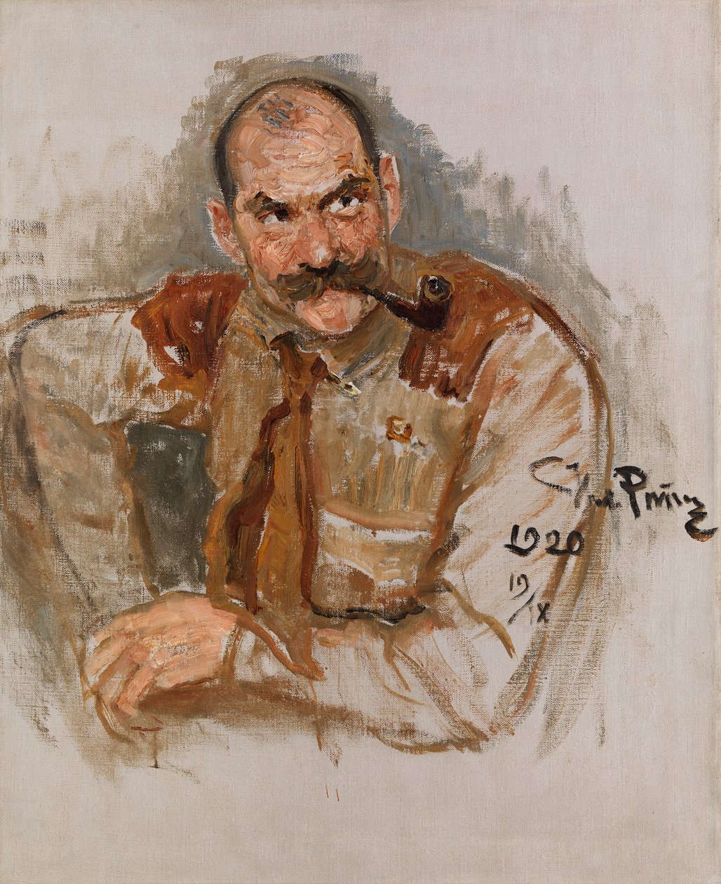 Porträtt av konstnären Akseli Gallen-Kallela 1865-1931, 1920. av Ilya Efimovich Repin