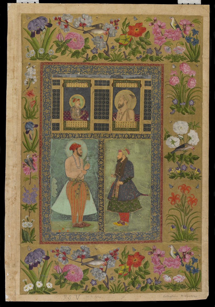 Fyra porträtt från St. Petersburg Album, c.1650-60 av Imad al Hasani