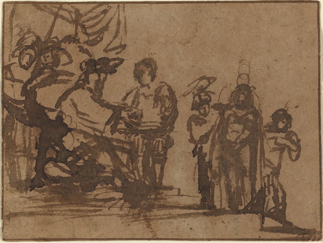 Kristus inför Pilatus av Imitator of Rembrandt van Rijn