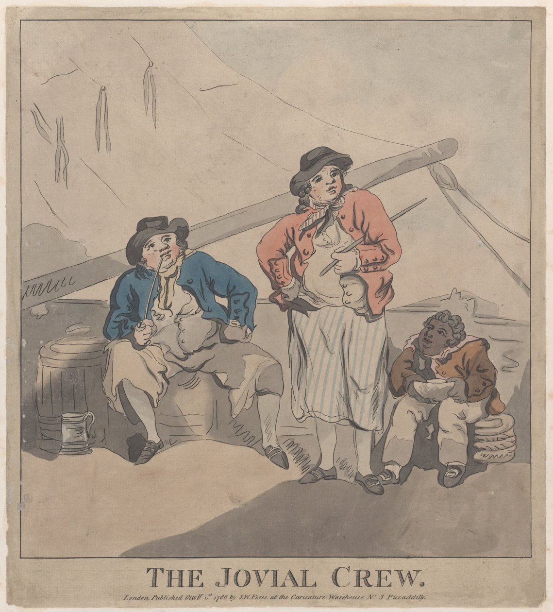 The Jovial Crew, 1 oktober 1786, 1 oktober 1786. av Imitator of Thomas Rowlandson.
