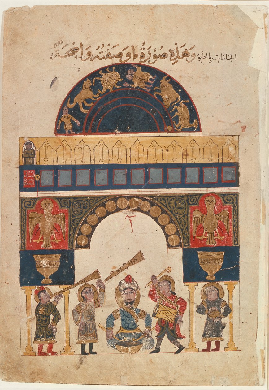 Ett indiskt astrologiskt diagram som visar tecken på den östra zodiaken, 1850 av Indian School