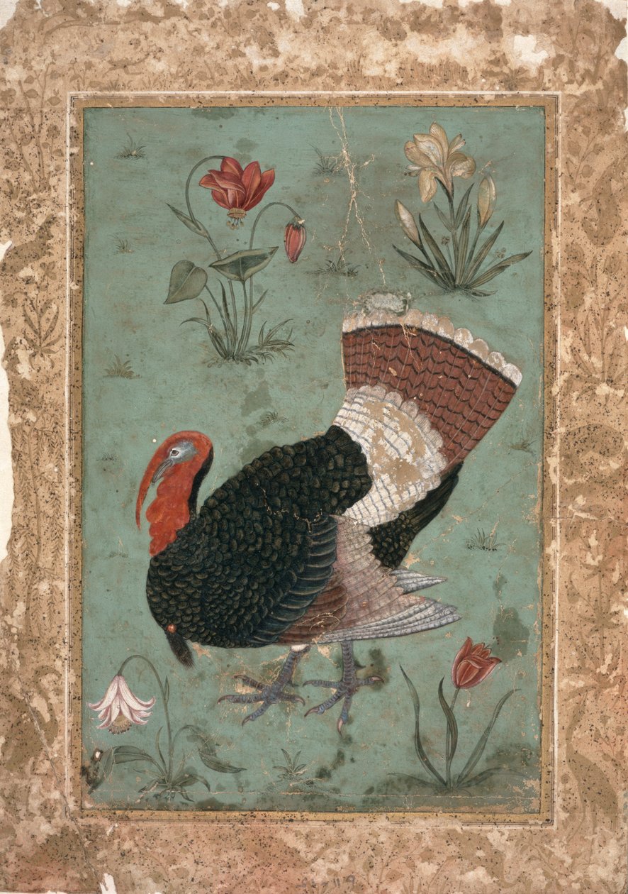 Turkiet, Mughal (färg på ljusgrön mark) av Indian School