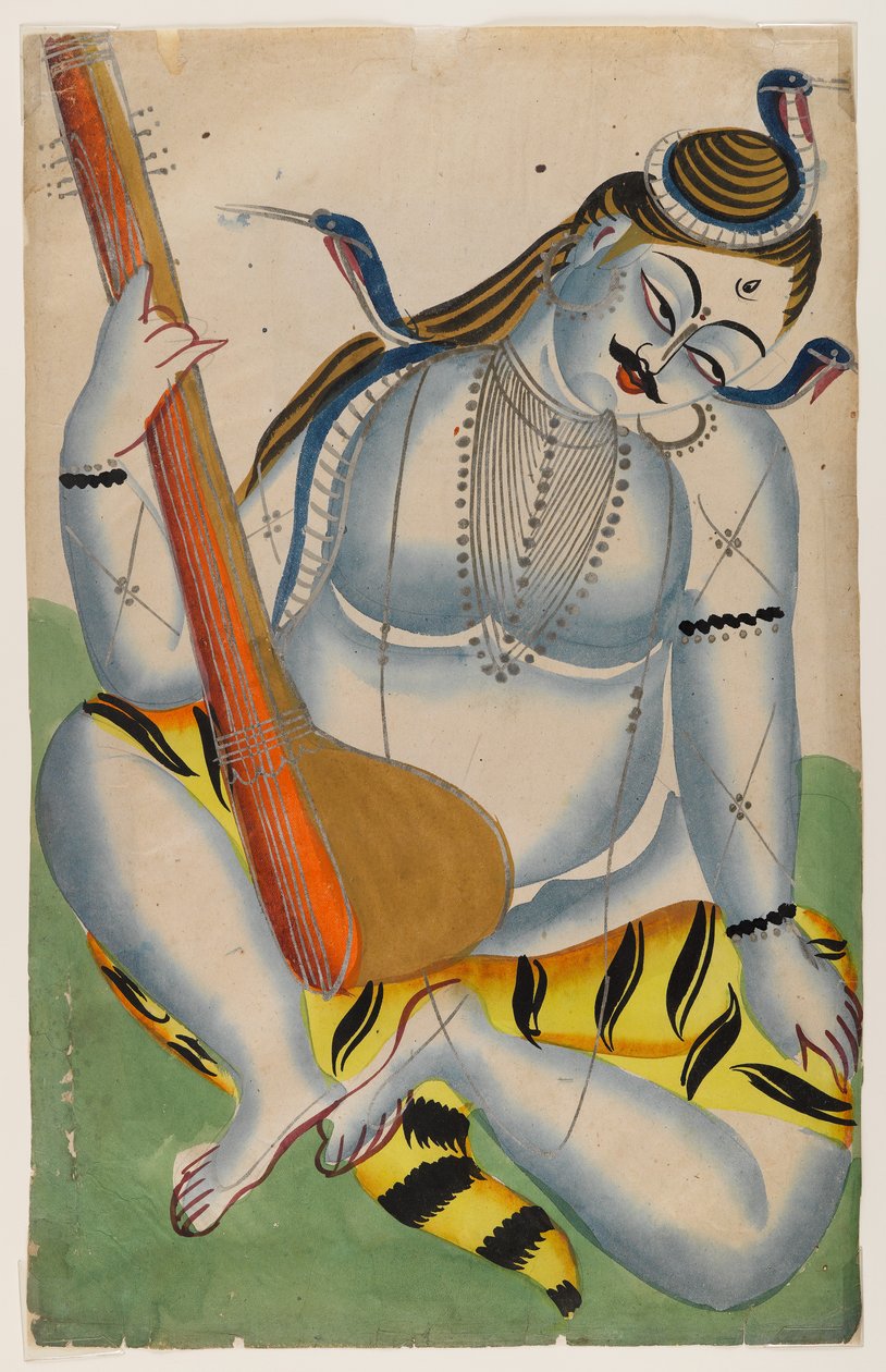 Shiva, musikens herre, slutet av 1800-talet - början av 1900-talet (wc på tenn) av Indian School
