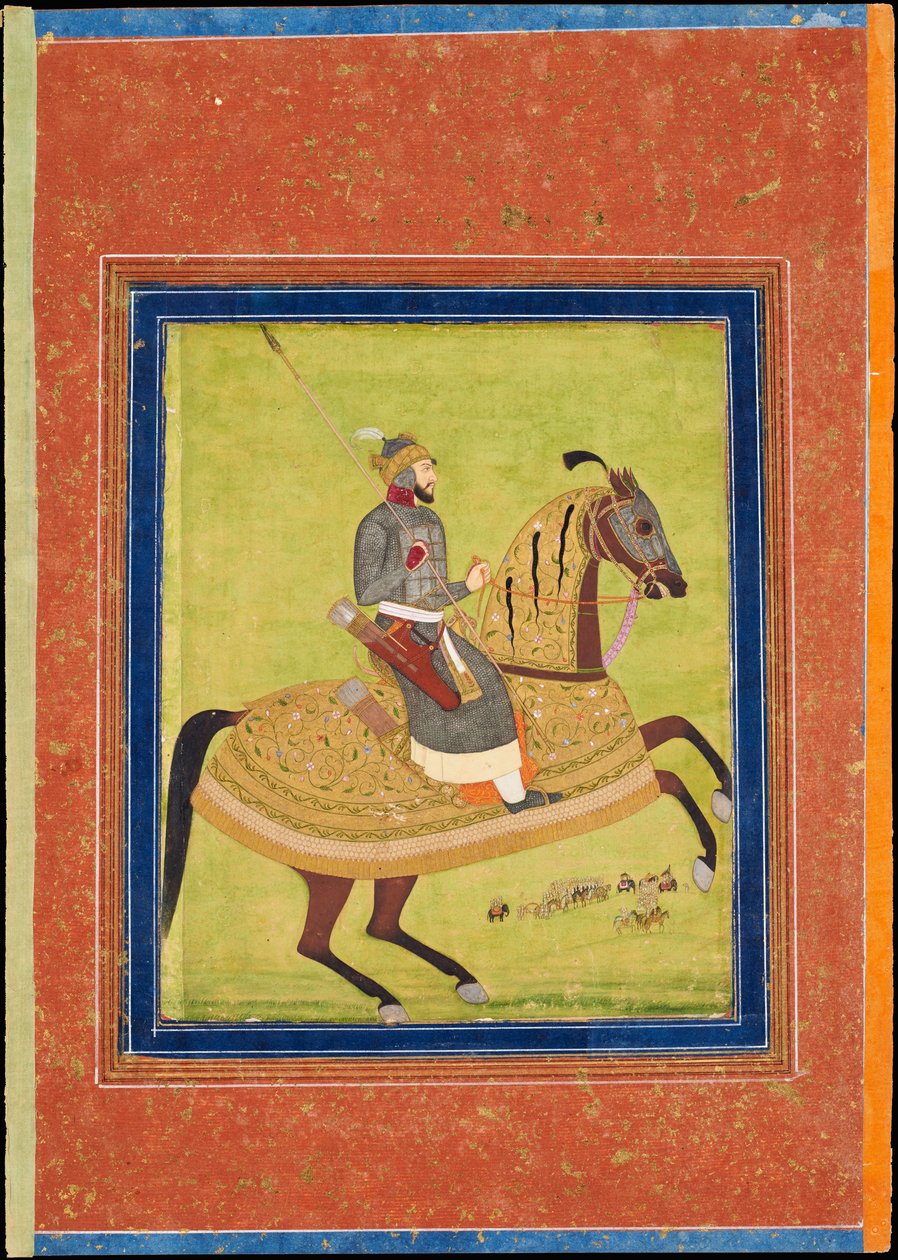 Prins Azam Shah till häst av Indian Art