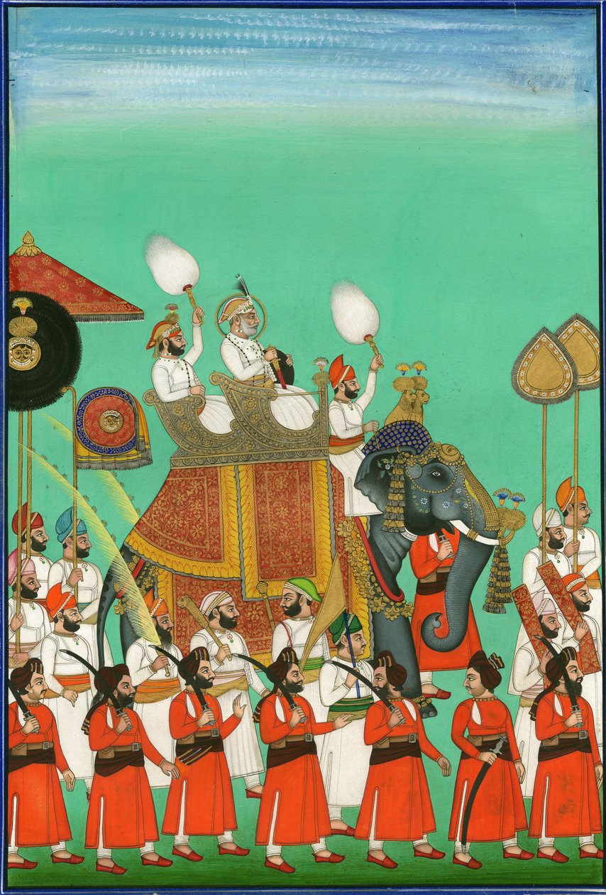 Rajah of Jodhpur Rider på en elefant, ca. 1780 av Indian Art