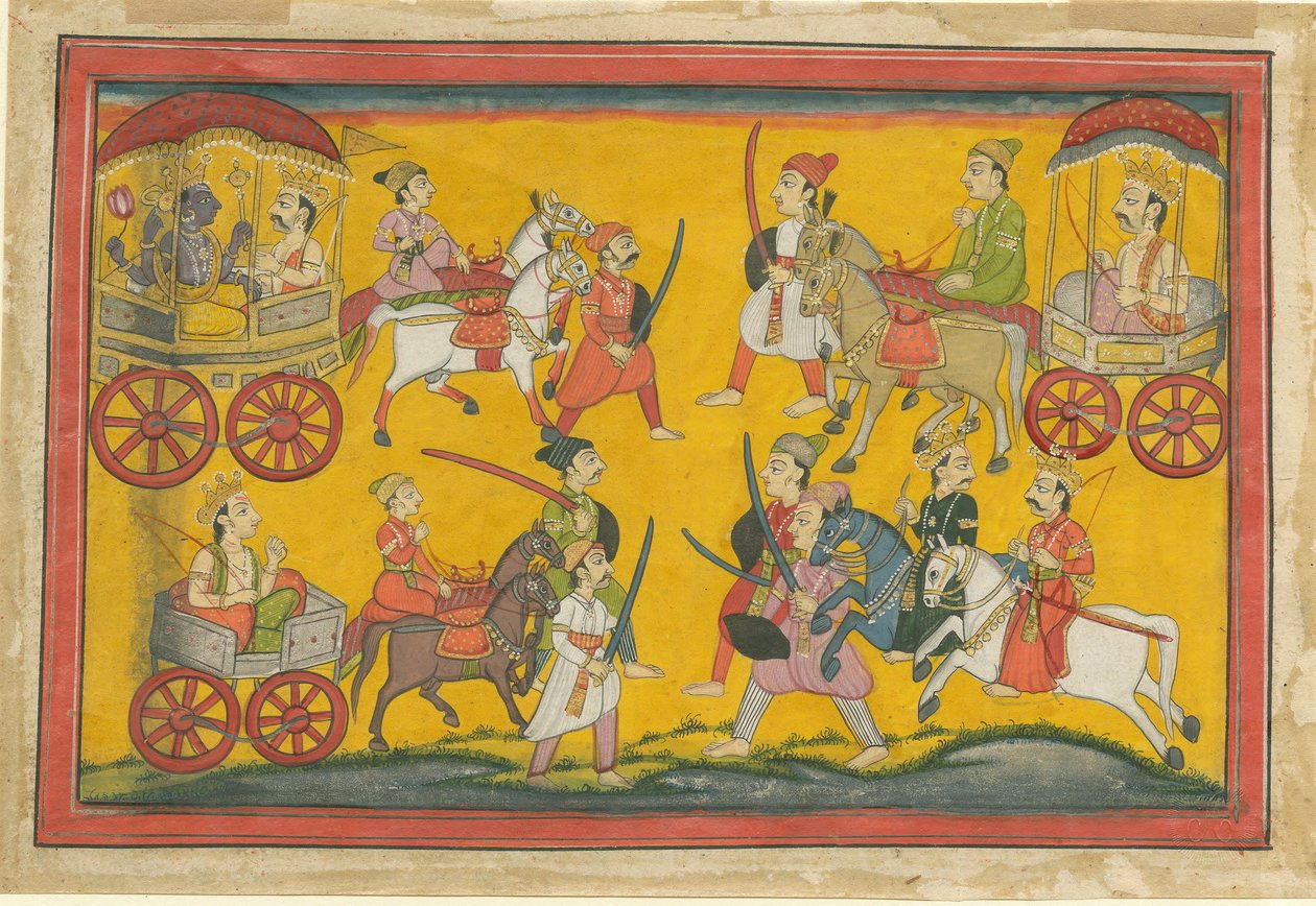 Vishnu procession, ca. 1755 av Indian Art