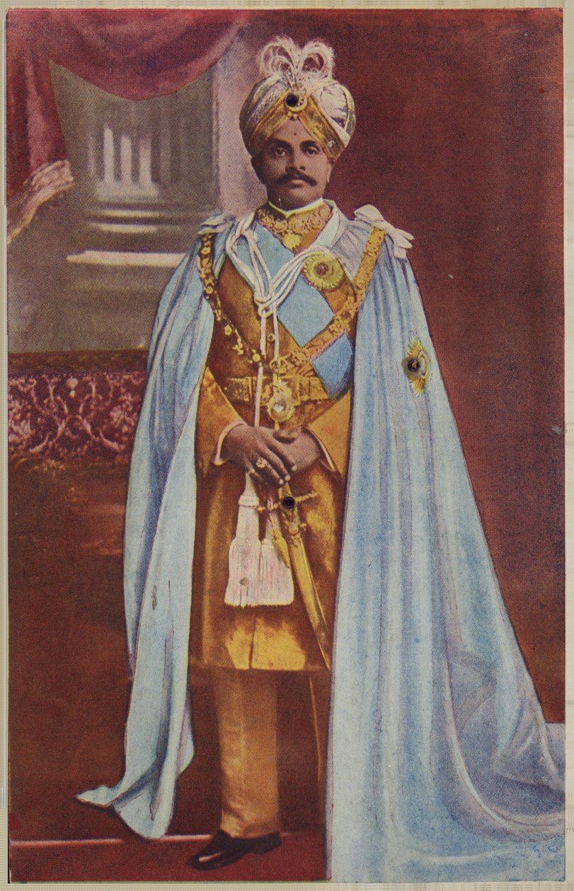 Sree Krishna Wadiyar Bahadur (foto i färg) av Indian photographer