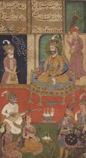 48,6/2 fol. 69 Prins Khusraus besök i Armenien, från "Khusrau och Shirin", Deccani-skolan av Indian School