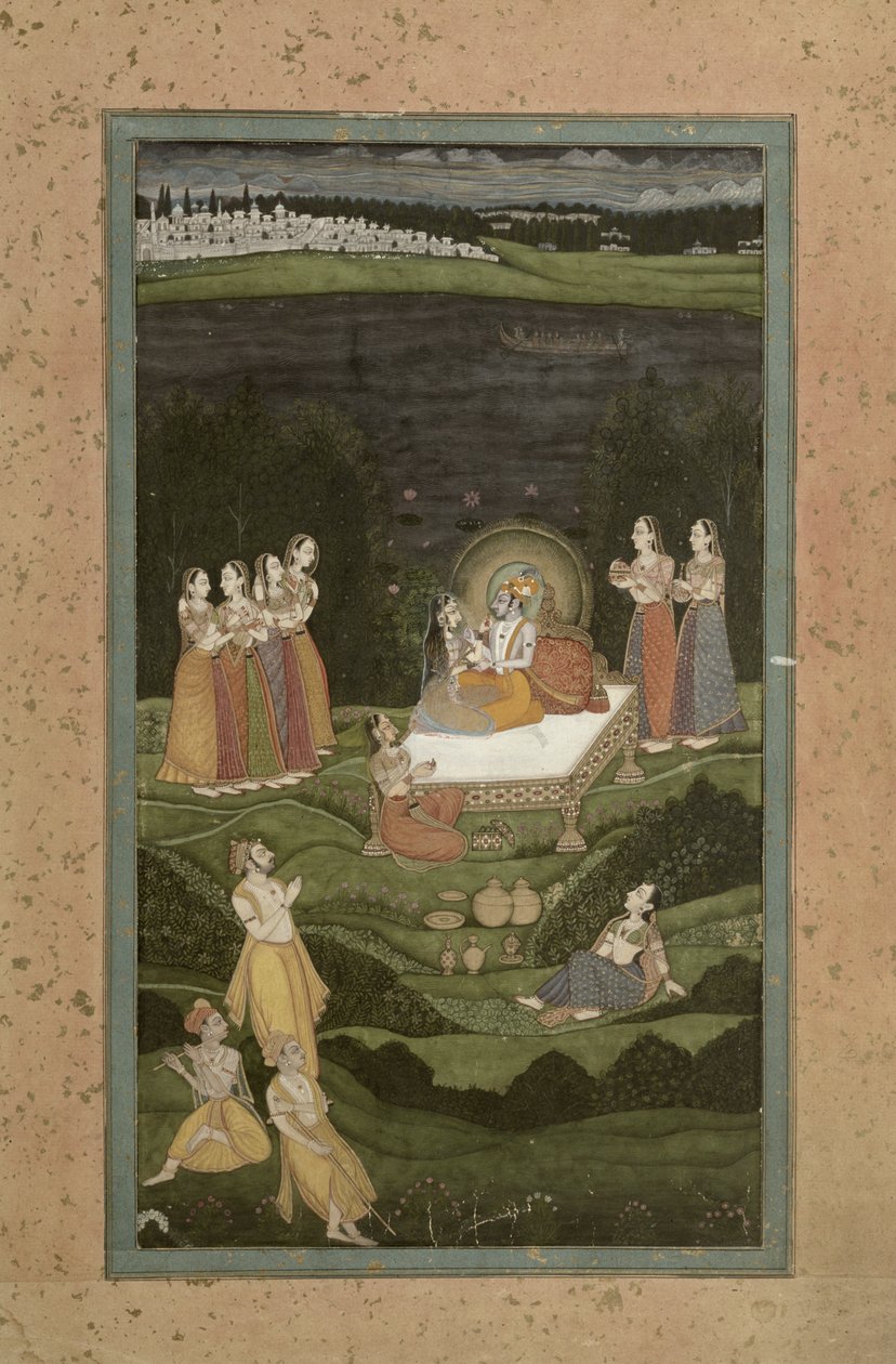 63.794 Tambula-Seva, Krishnanagar, Västbengalen, 1750 av Indian School