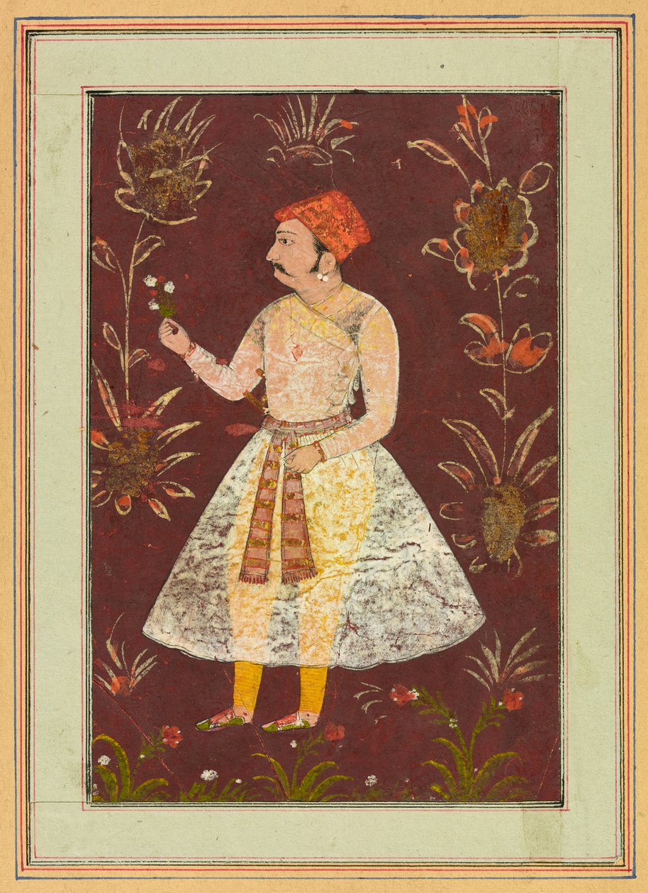 En adelsman från Rajput, ca 1630-1640 av Indian School