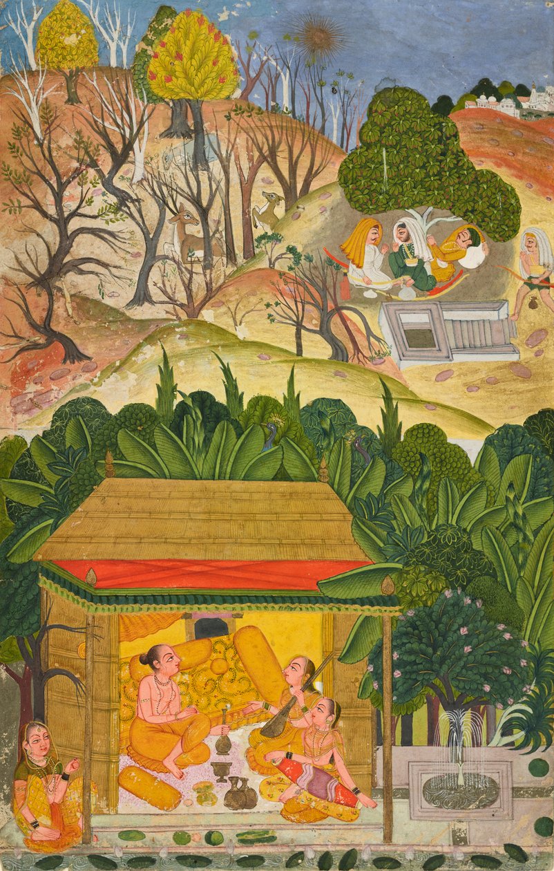 En sommarmånad, folio från en Baramasa, c.1750 av Indian School