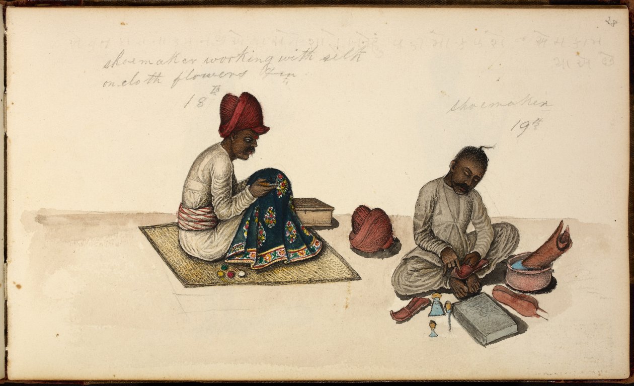 Lägg till. Eller. 1539, Skomakare och Broderare av Indian School