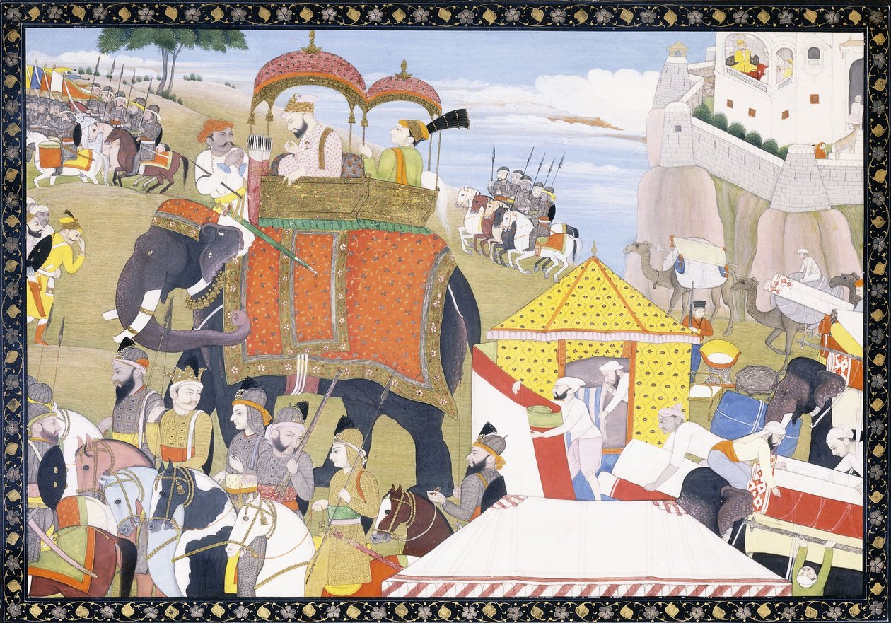 En illustration från Hamir Hath, tidigt 1800-tal av Indian School