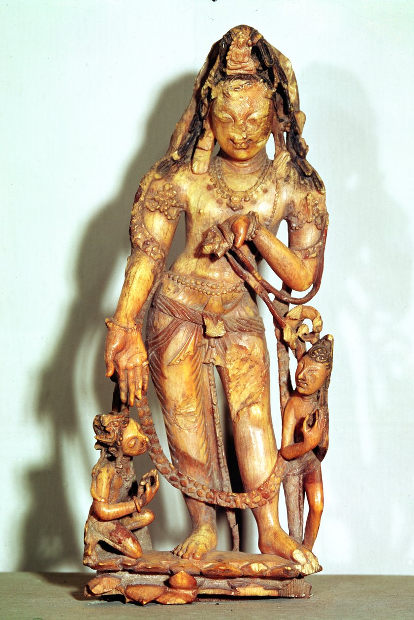 Avalokitesvara figur, från Kashmir av Indian School