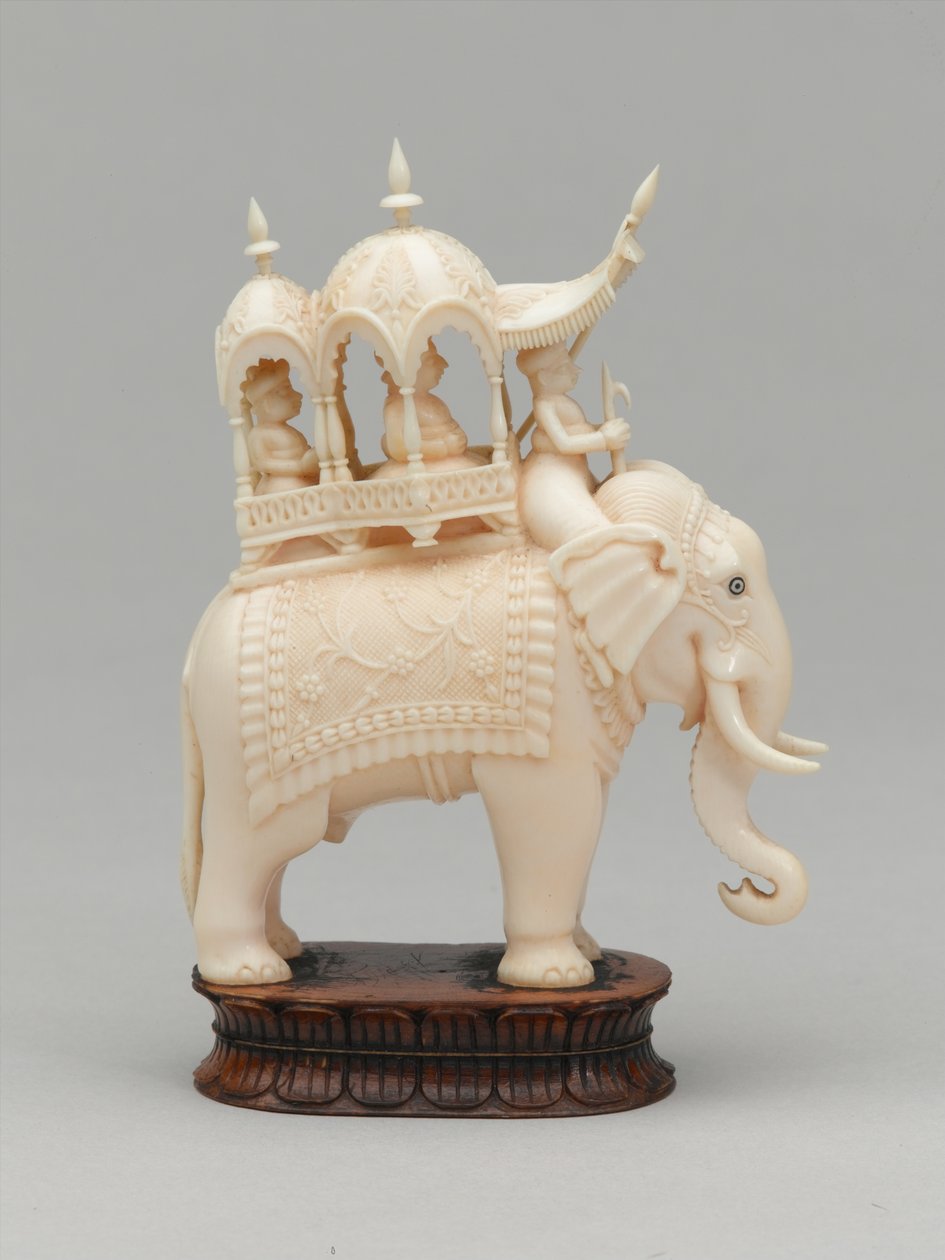 Svart kung, schackpjäs, Indien, 1820 ca av Indian School
