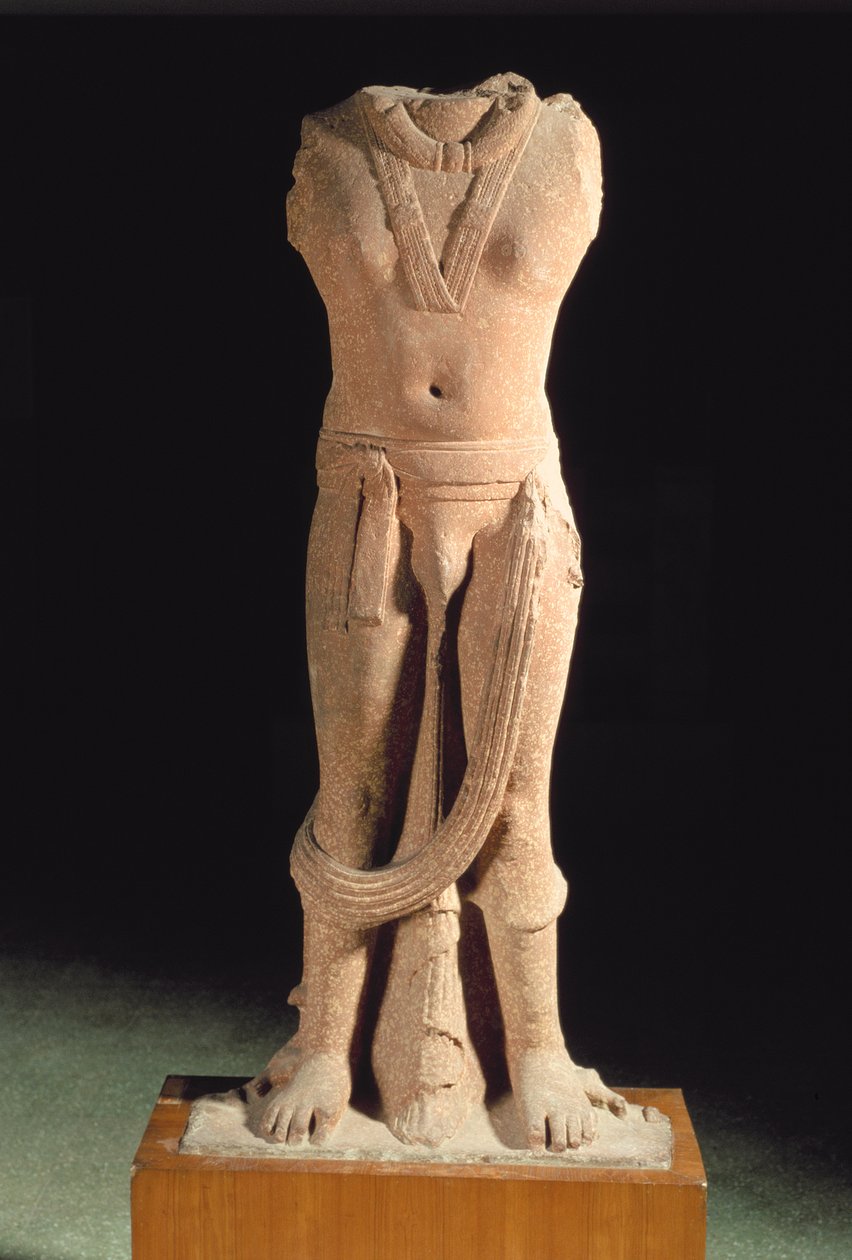 Bodhisattva, Mathura (röd sandsten) av Indian School