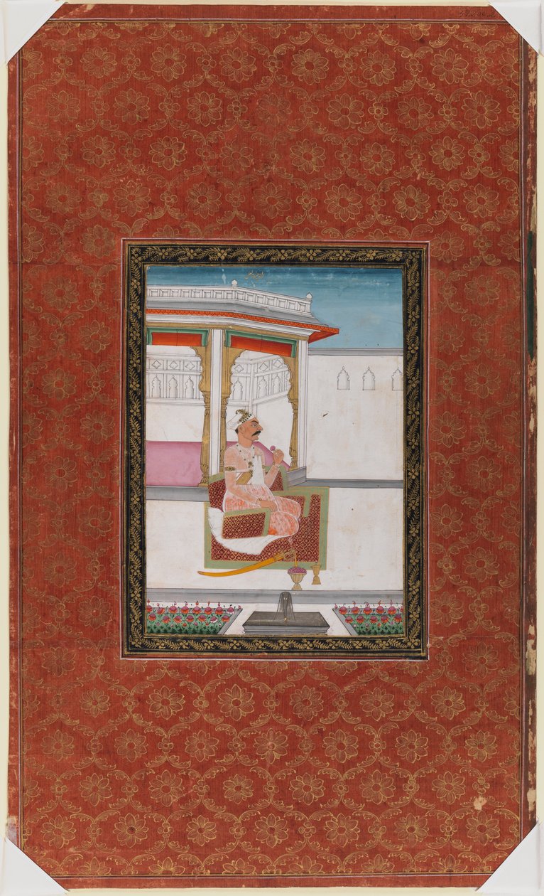 Chandhu Lal, 1875-1900 (ogenomskinlig wc & guld på papper) av Indian School