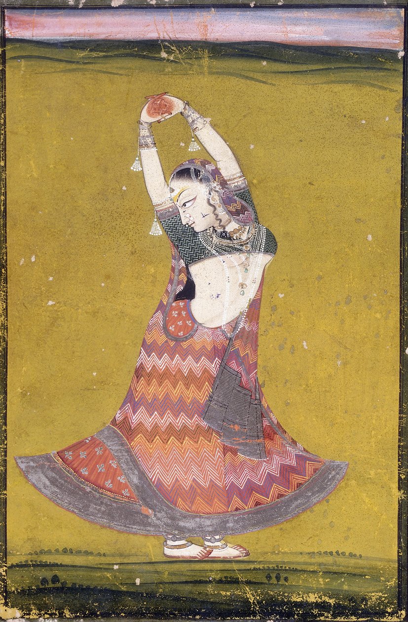 Dansande flicka, tidigt 1800-tal av Indian School