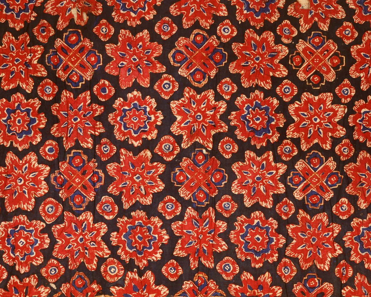 Tyg med gammal thailändsk design (tryckt bomull) av Indian School