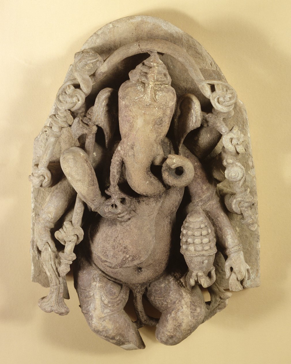 Figur av Ganapati, Chandella-dynastin (sandsten) av Indian School