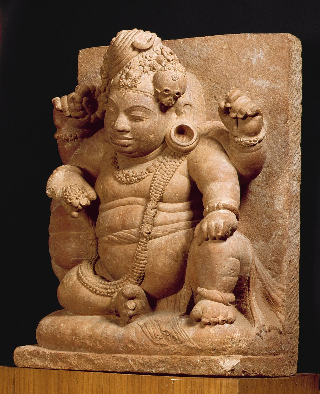Figur av Siva som Vamana, Mansar Maharashtra (röd sandsten) av Indian School