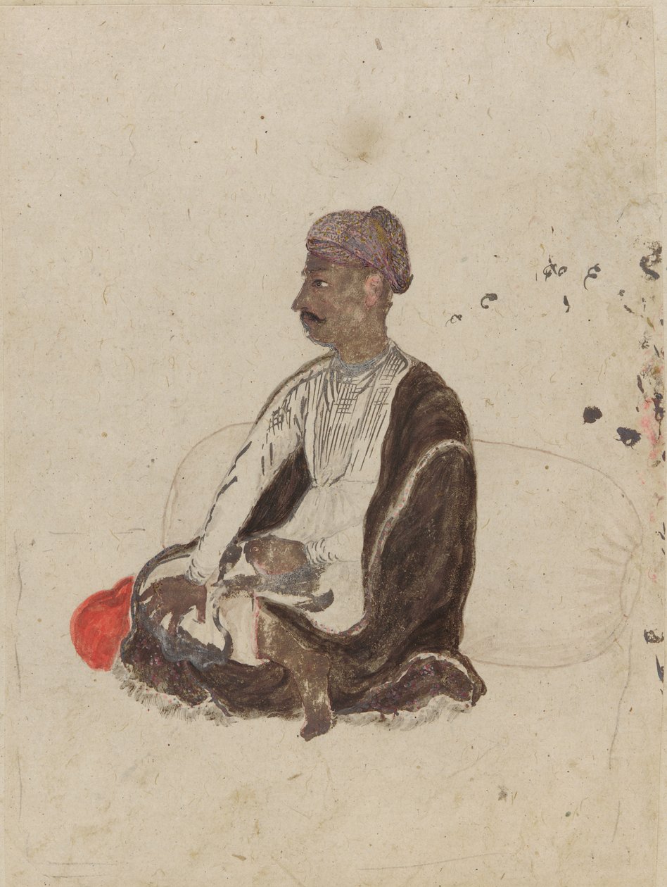 Figur av sittande man av Indian School
