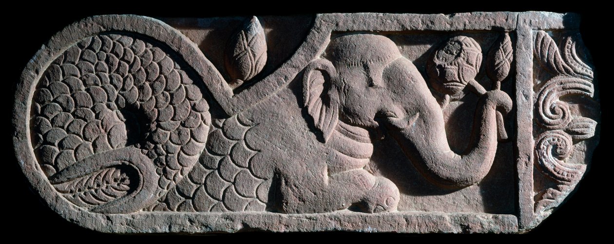 Fisksvanselefant (stenskulptur av Indian School