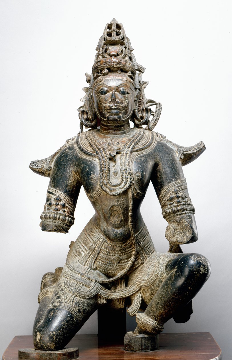 Garuda, från Mandla Fort, Madhya Pradesh, 1200 AD (svart sten) av Indian School