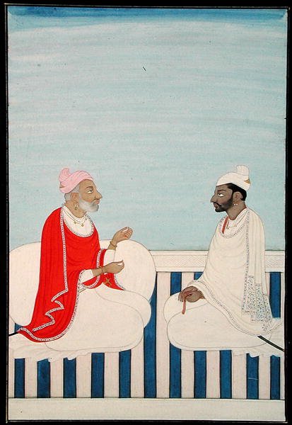 I. 11B.53 En raja håller audiens, ca 1800 (vellum) av Indian School