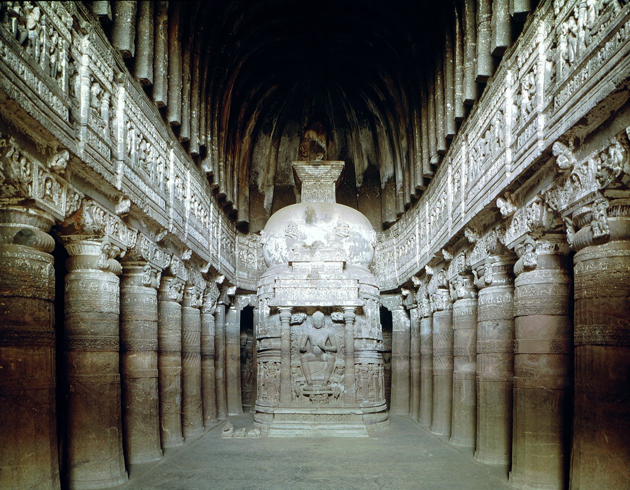 Interiör av Cave 26 av Indian School