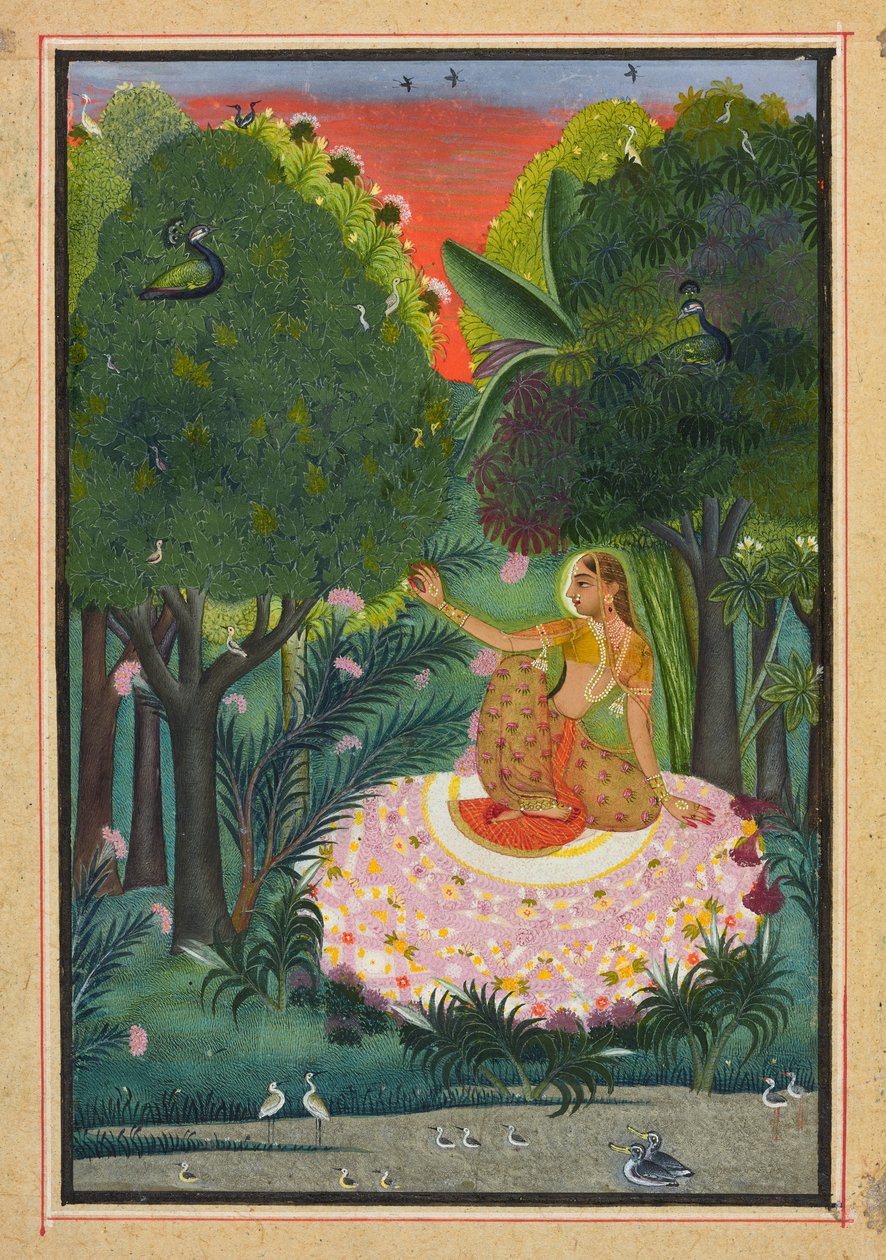 Kommod Ragini, Folio från en "Ragmala", s.1770-1775 av Indian School