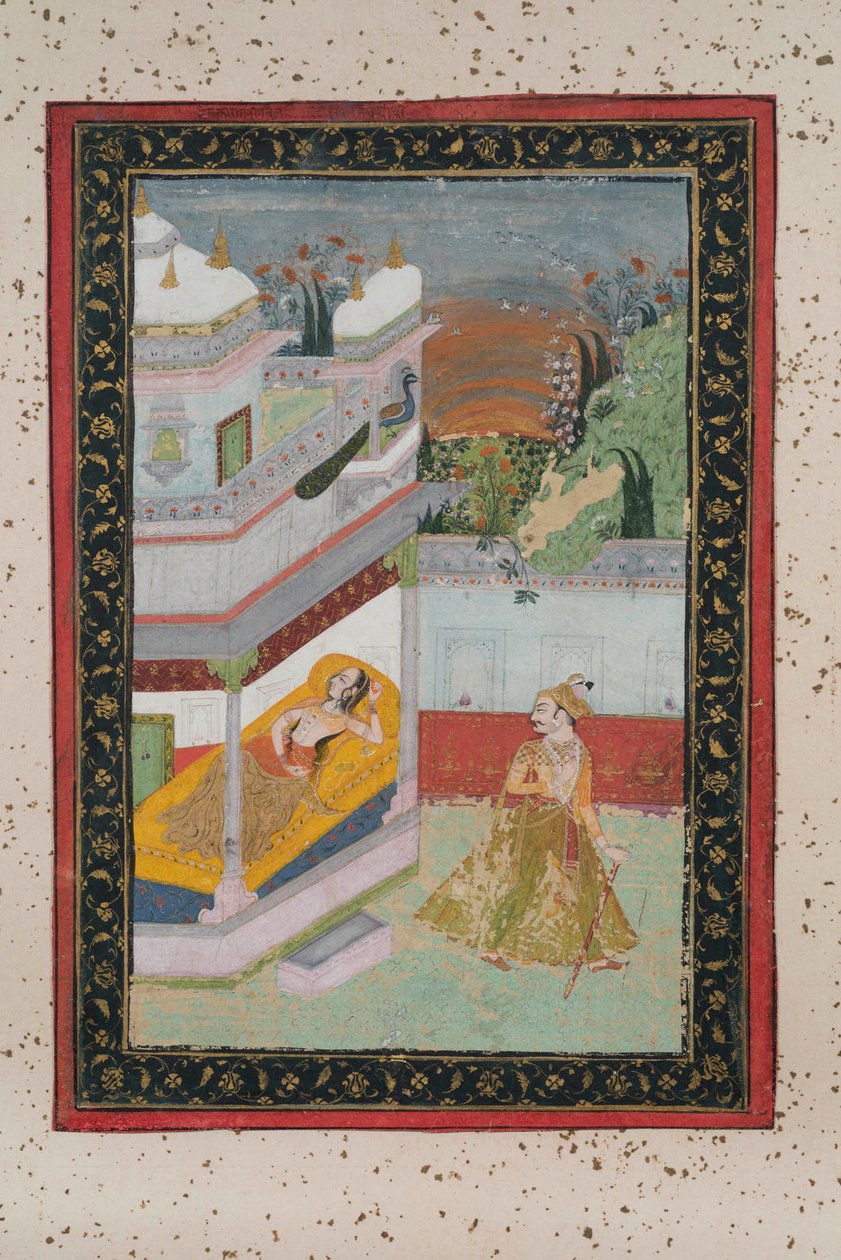 Lalit Ragnini, ca 1790 (gouache på papper, guldutsmyckning) av Indian School