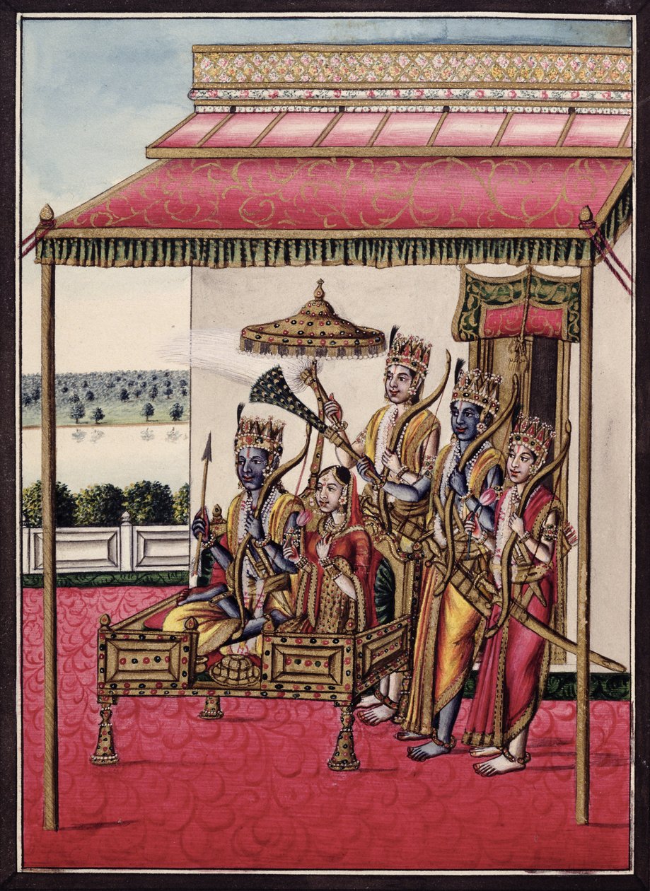 MSS EUR C 116/1 f.13v Rama, från det hinduiska eposet 