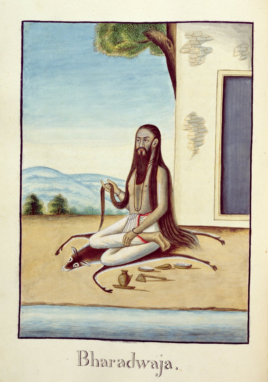 MSS EUR C 116/1 f.158 Vismannen, Bharadwaja, från det hinduiska eposet 