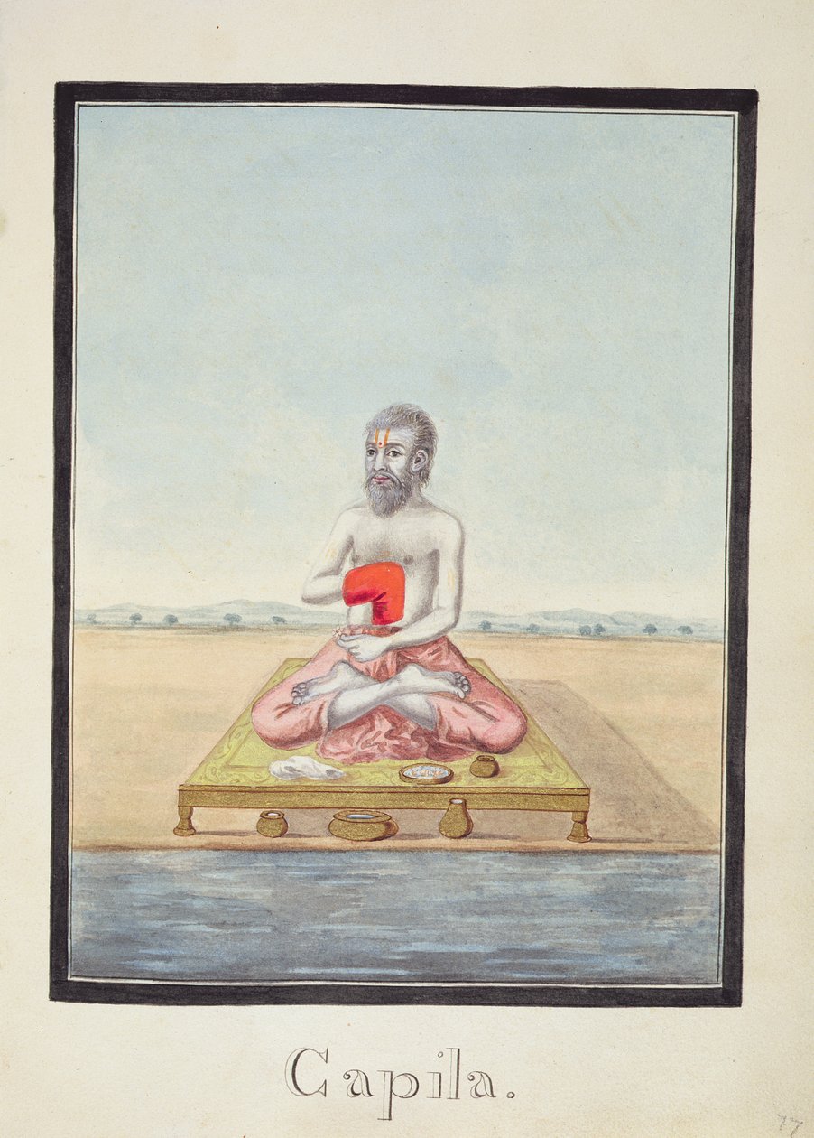 MSS EUR C 116/1 f.77r Vismannen, Kapila, från det hinduiska eposet 