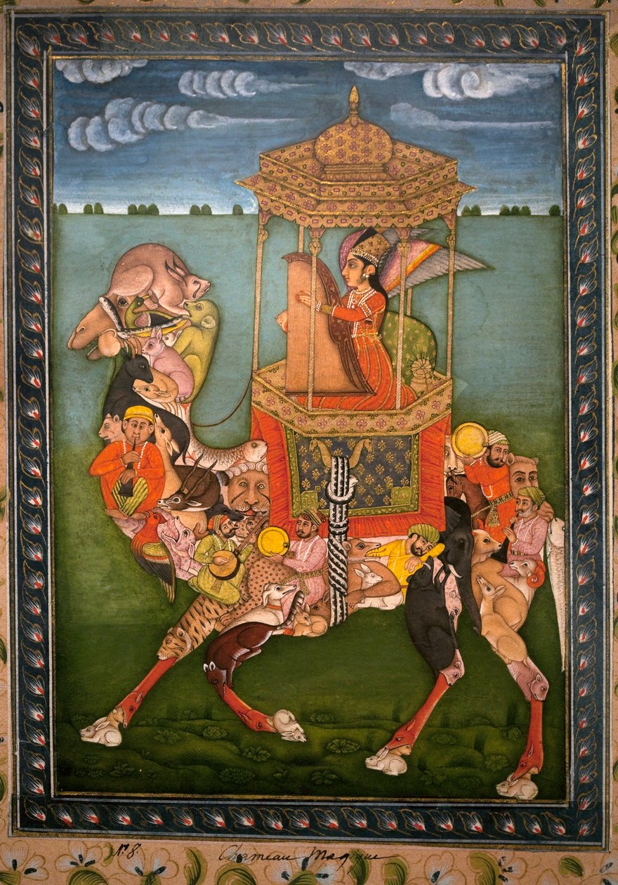 Magisk kamel. Målad miniatyr, cirka 1750, konst av Rajasthan och Pahari (Indien). Koreas nationalmuseum, Seoul (Sydkorea). av Indian School