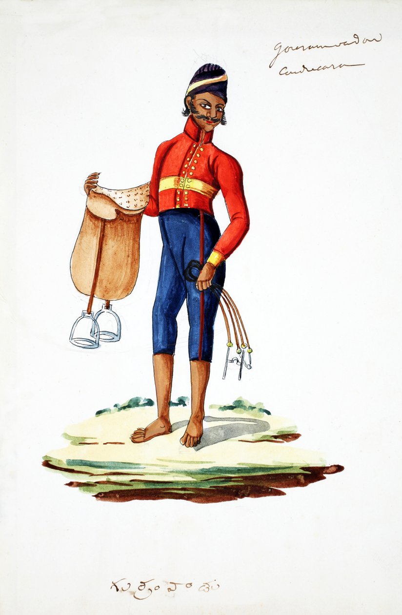 Man med sadel (wc på papper) av Indian School