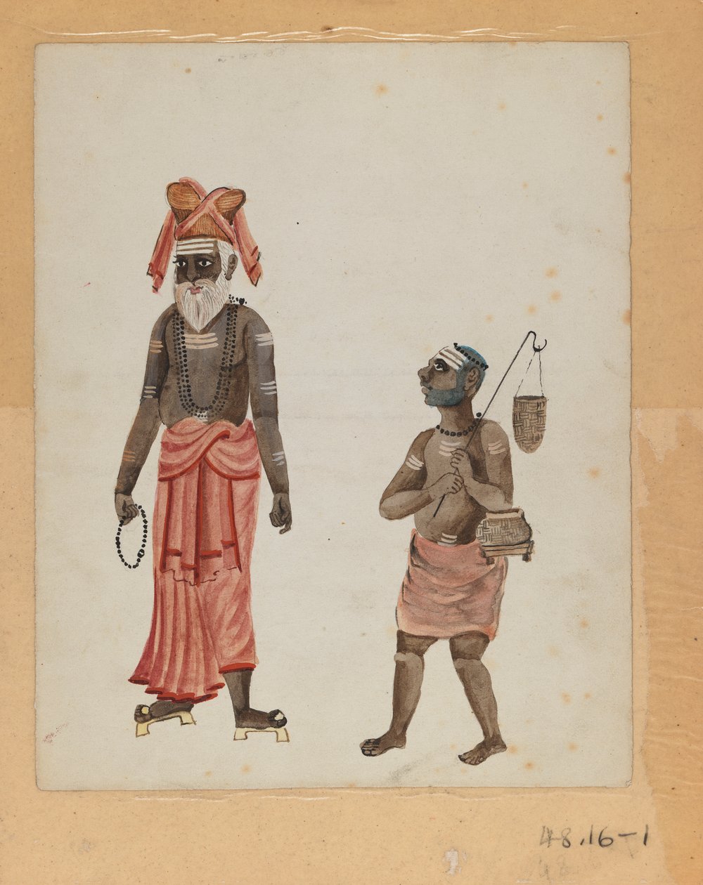 En av en uppsättning av nio bilder som visar indianer i olika yrken (wc på papper) av Indian School