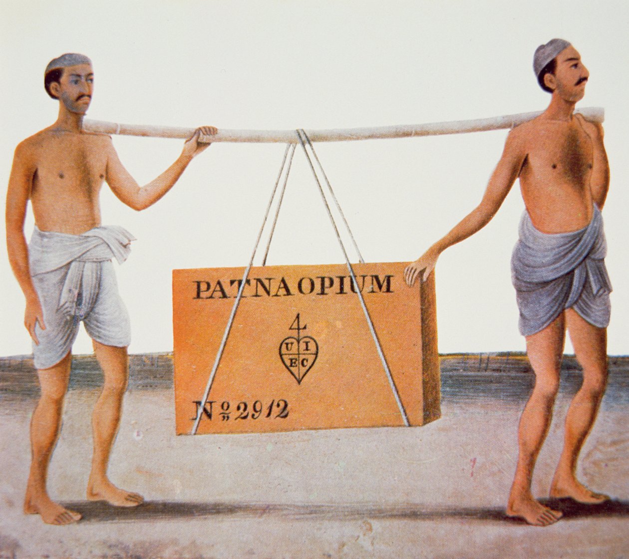 Opium från Patna, Indien, på väg till Kina under opiumkrigen av Indian School