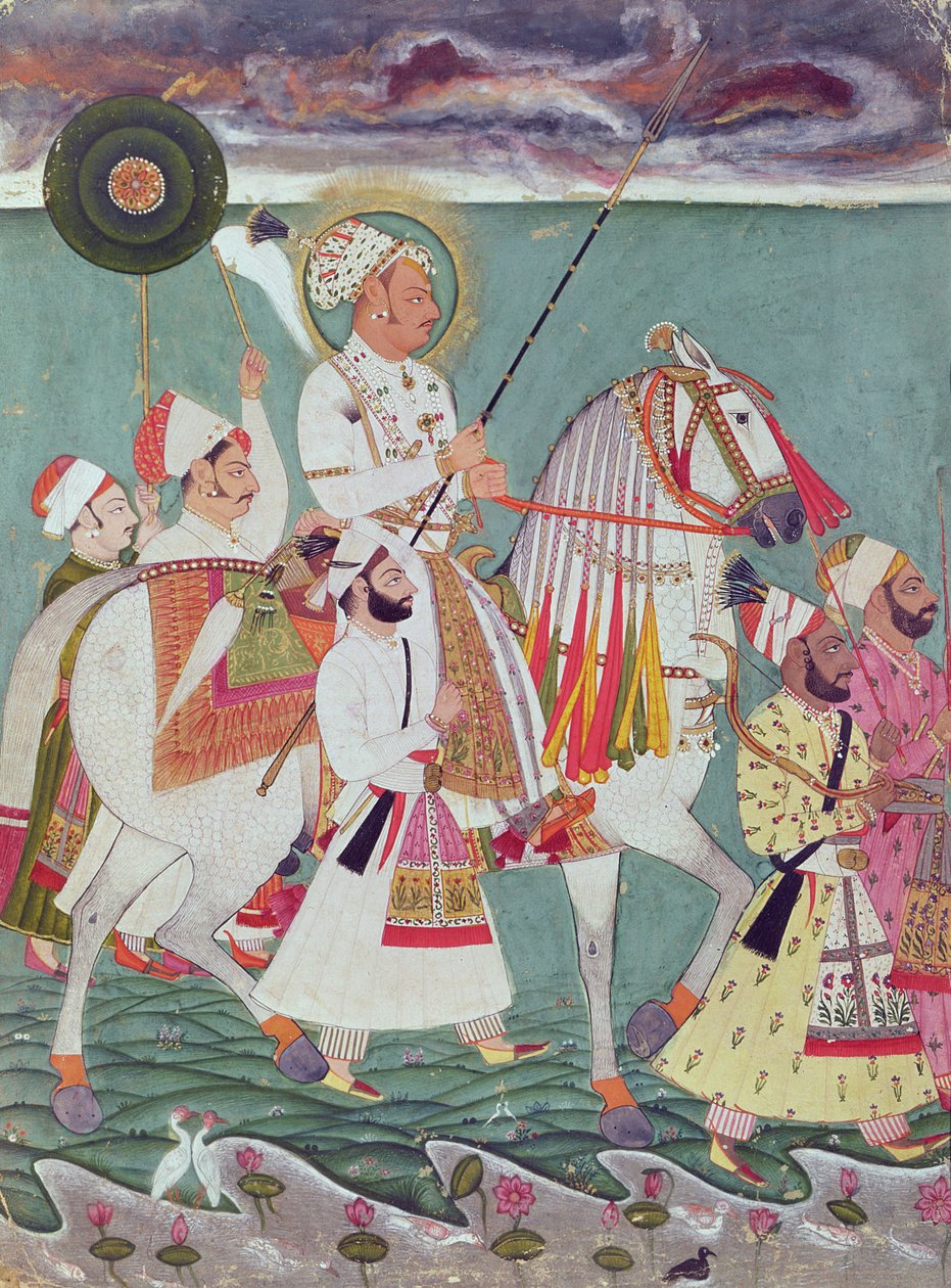 Porträtt av Maharajah Ajit Singh av Jodhpur (1678-1724) av Indian School