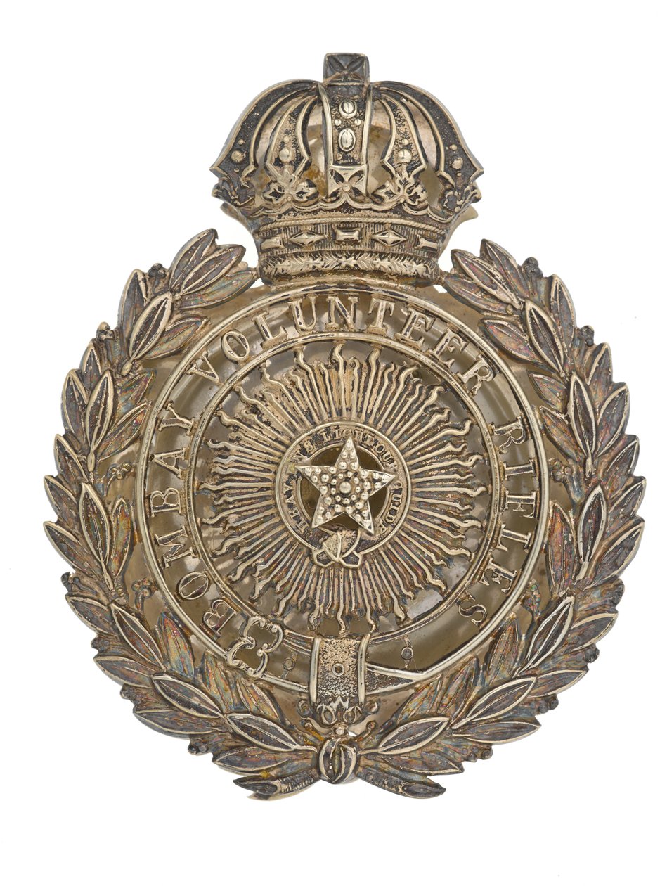 Plåtbältesplatta, Bombay Volunteer Rifles, 1877-1901 av Indian School