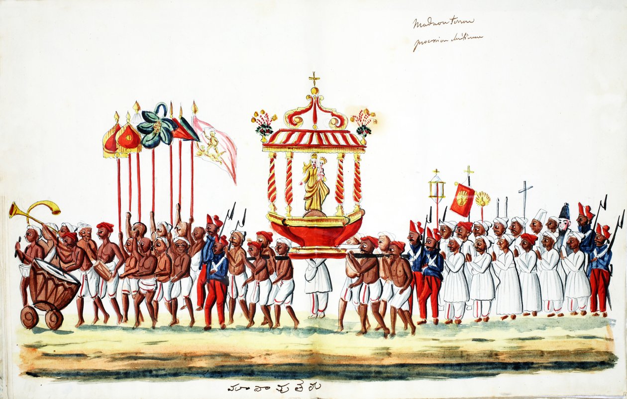 Procession (wc på papper) av Indian School