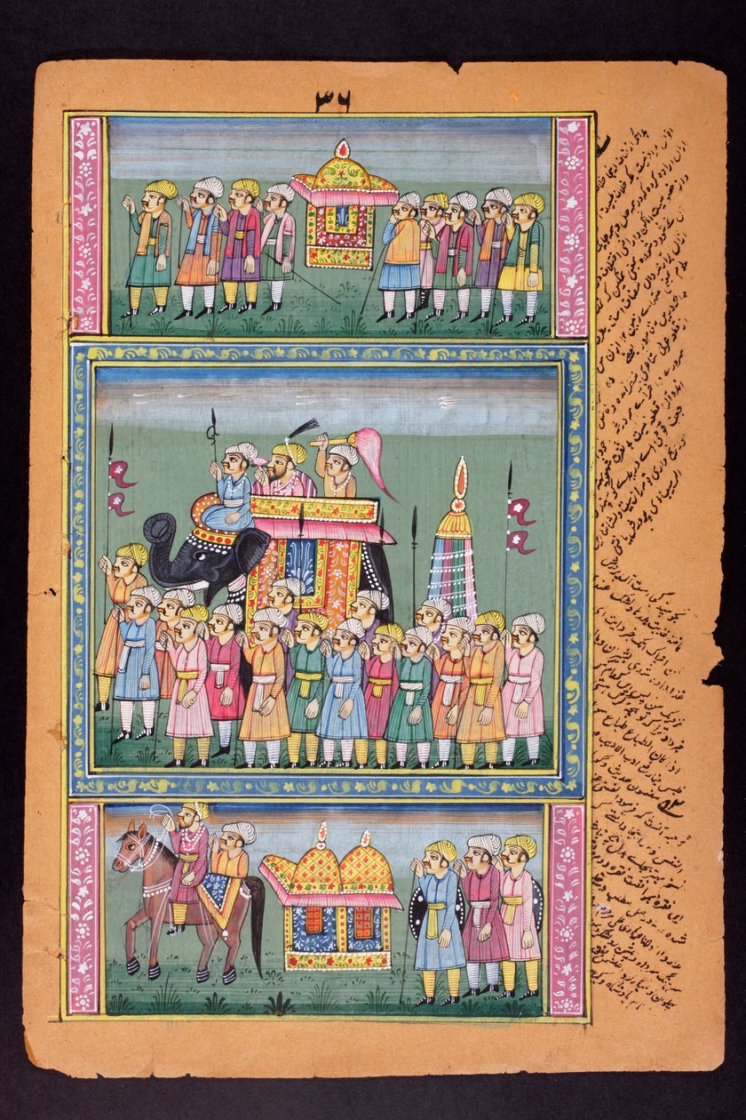 Rajasthani miniatyrmålning av Indian School